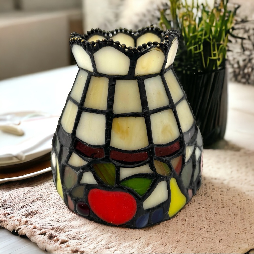 Tiffany Style Stained Glass Lamp Shade 4.5 Inches  Tall.